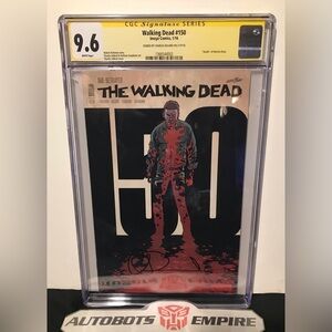 Image The Walking Dead 150 CGC 9.6 Signed Charlie Adlard Comic Negan Zombie Toy